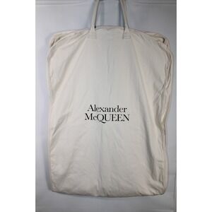 Alexander McQueen Large White Canvas Travel Luxury Garment Bag